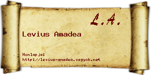 Levius Amadea névjegykártya